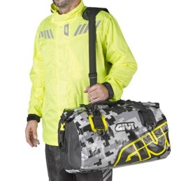 EA115CM GIVI BORSONE WATERPROOF 40 LITRI KAKI-GREY NEW CAMOUFLAGE GRIGIO E GIALLO