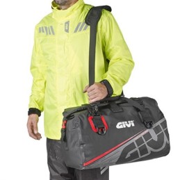 EA115GR GIVI BORSA DA SELLA WATERPROOF 40 LITRI EASY BAG GRIGIO E ROSSO