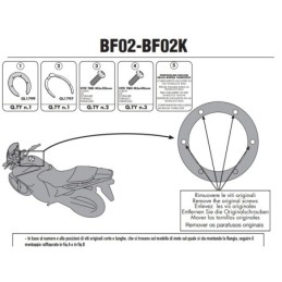 BF02 GIVI FLANGIA METALLICA PER BORSA SERBATOIO TANKLOCK APRILIA BENELLI TRIUMPH GUZZI