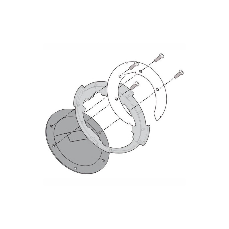 BF03 GIVI FLANGIA METALLICA PER BORSA SERBATOIO TANKLOCK HONDA