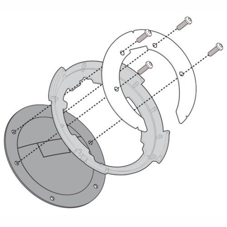 BF09 GIVI FLANGIA METALLICA PER BORSA SERBATOIO TANKLOCK DUCATI