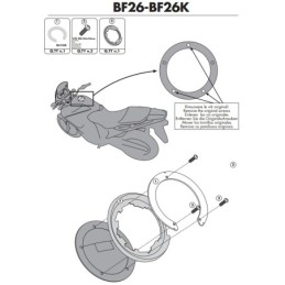 BF26 GIVI FLANGIA METALLICA PER BORSA SERBATOIO TANKLOCK KAWASAKI Versys 650