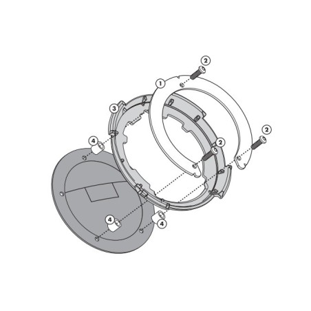 BF32 GIVI FLANGIA PER BORSA SERBATOIO TANKLOCK KAWASAKI Z 1000 2014 / 2020