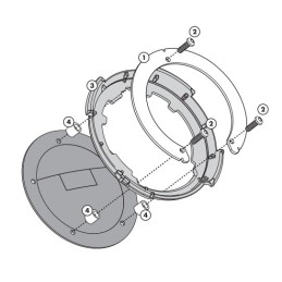 BF35 GIVI FLANGIA METALLICA PER BORSA SERBATOIO TANKLOCK KAWASAKI Ninja H2 SX