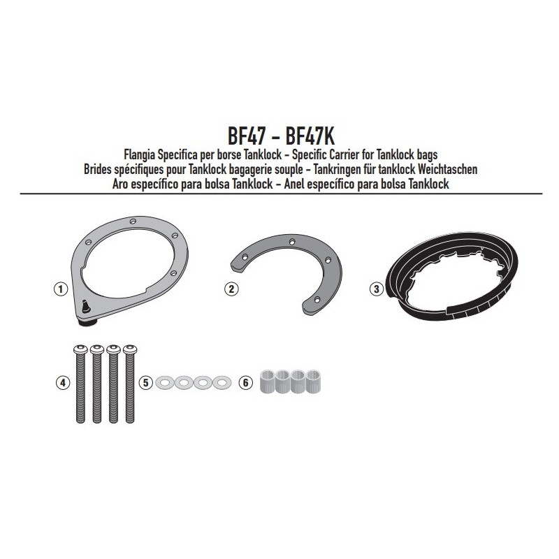 BF47 GIVI FLANGIA METALLICA PER BORSA SERBATOIO TANKLOCK BMW R 1200 RT