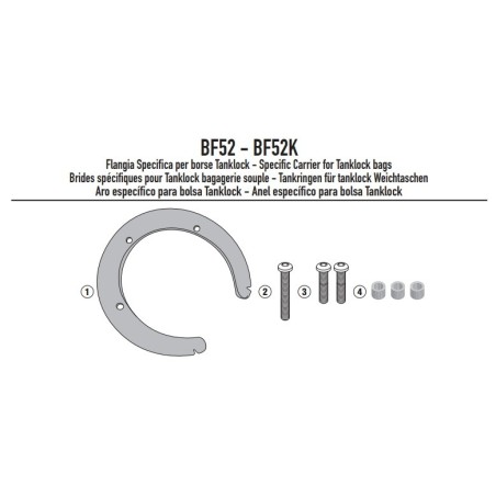 BF52 GIVI FLANGIA METALLICA PER BORSA SERBATOIO TANKLOCK KAWASAKI Z 750