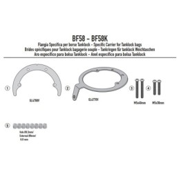 BF58 GIVI FLANGIA PER BORSA SERBATOIO TANKLOCK VOGE VALICO 500 DS 20 21