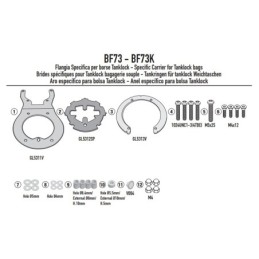 BF73 GIVI FLANGIA PER BORSA SERBATOIO TANKLOCK HARLEY DSPORTSTER S 1250