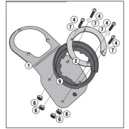 BF94 GIVI FLANGIA PER BORSA SERBATOIO TANKLOCK QJ MOTOR SRT 600 SX 2024