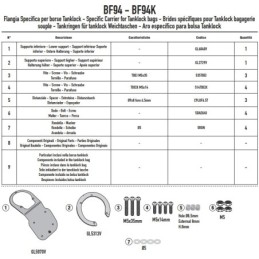 BF94 GIVI FLANGIA PER BORSA SERBATOIO TANKLOCK QJ MOTOR SRT 600 SX 2024