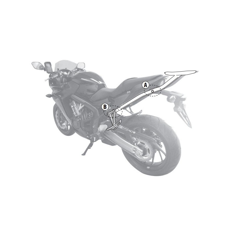 1137FZ GIVI - PORTAPACCHI ATTACCO POSTERIORE SPECIFICO MONORACK PER HONDA CB650F '14 -CBR650F '