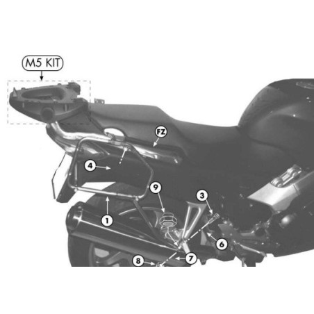 257FZ GIVI - PORTAPACCHI ATTACCO POSTERIORE SPECIFICO MONORACK PER HONDA VFR 800'01