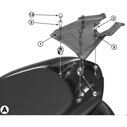 E331M GIVI - PIASTRA POSTERIORE PORTAVALIGIA PER YAMAHA MAJESTY 400'04 MONOLOCK