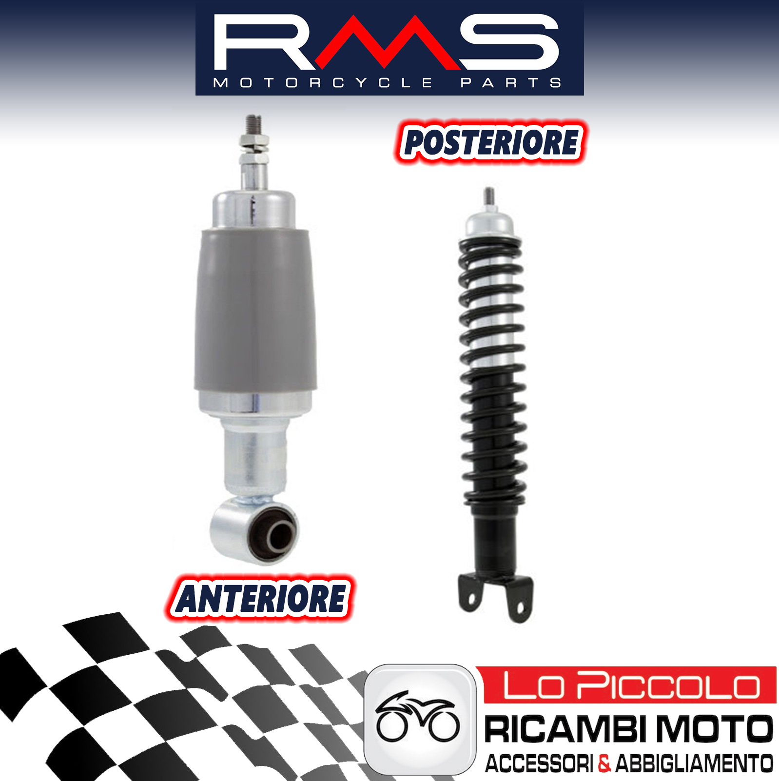 Front Shock Absorber + Rear Vespa 50 Special R L Pair Shock Absorbers ...