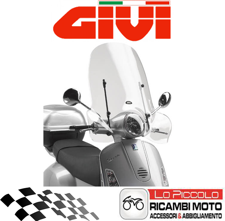 Vespa gts 125 150 300 Super 2016 2017 2018 2019 givi windscreen High ...