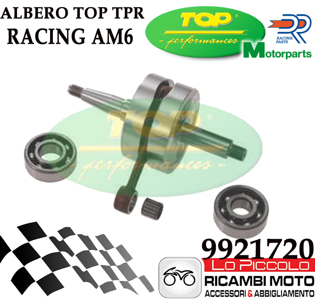 Maxi Kit Cilindro Dr 70 Ø49 e Albero Motore TPR spalle vuote completo di  cuscinetti per motori Am6 - Cilindri