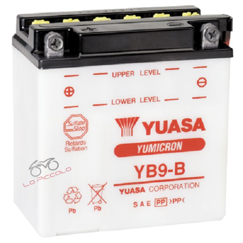 BATTERIA YUASA YB9-B 12V 9 AH PIAGGIO LIBERTY SKIPPER VESPA ET4 LX PX ...